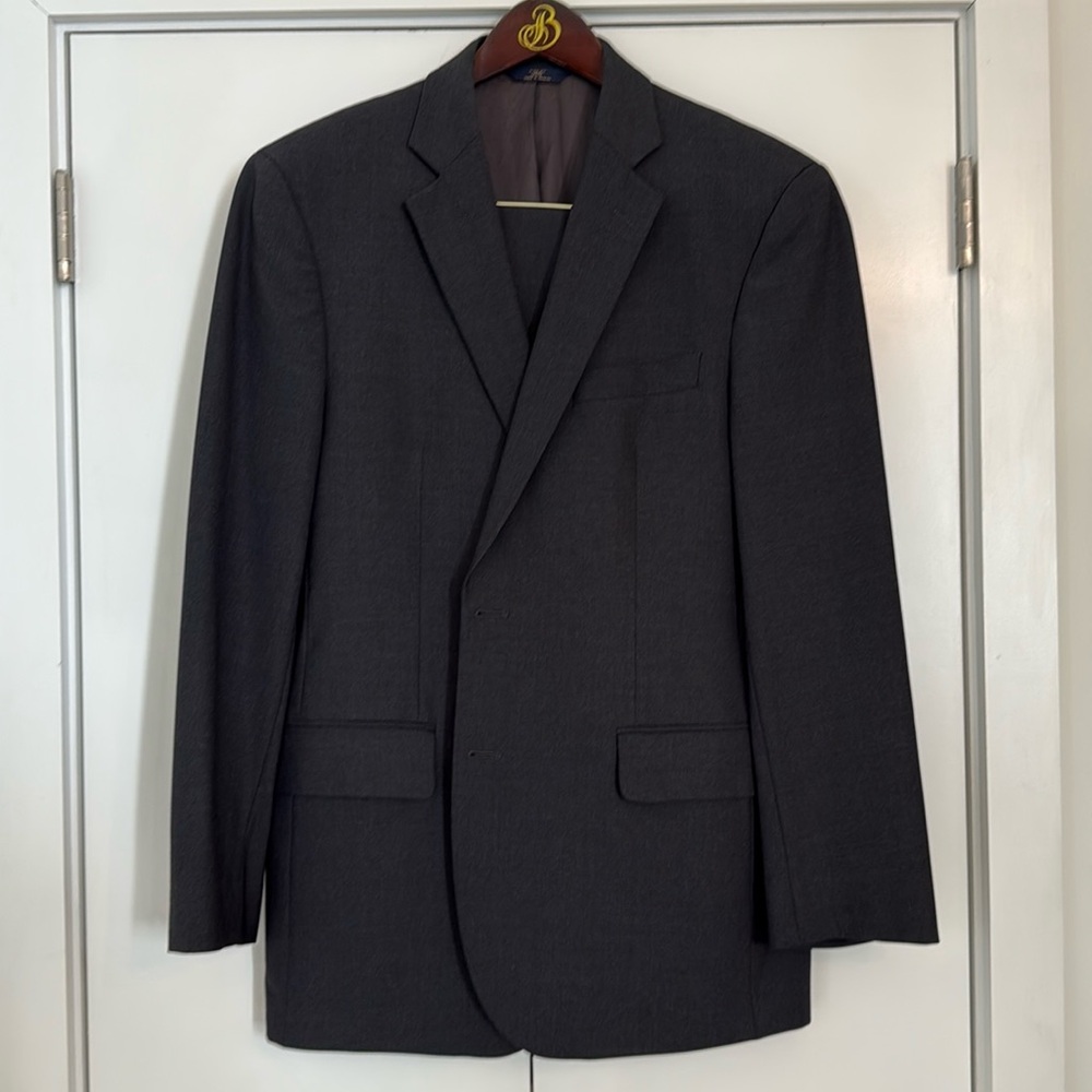 Brooks Brothers “346” Stretch Grey Sharkskin Suit.